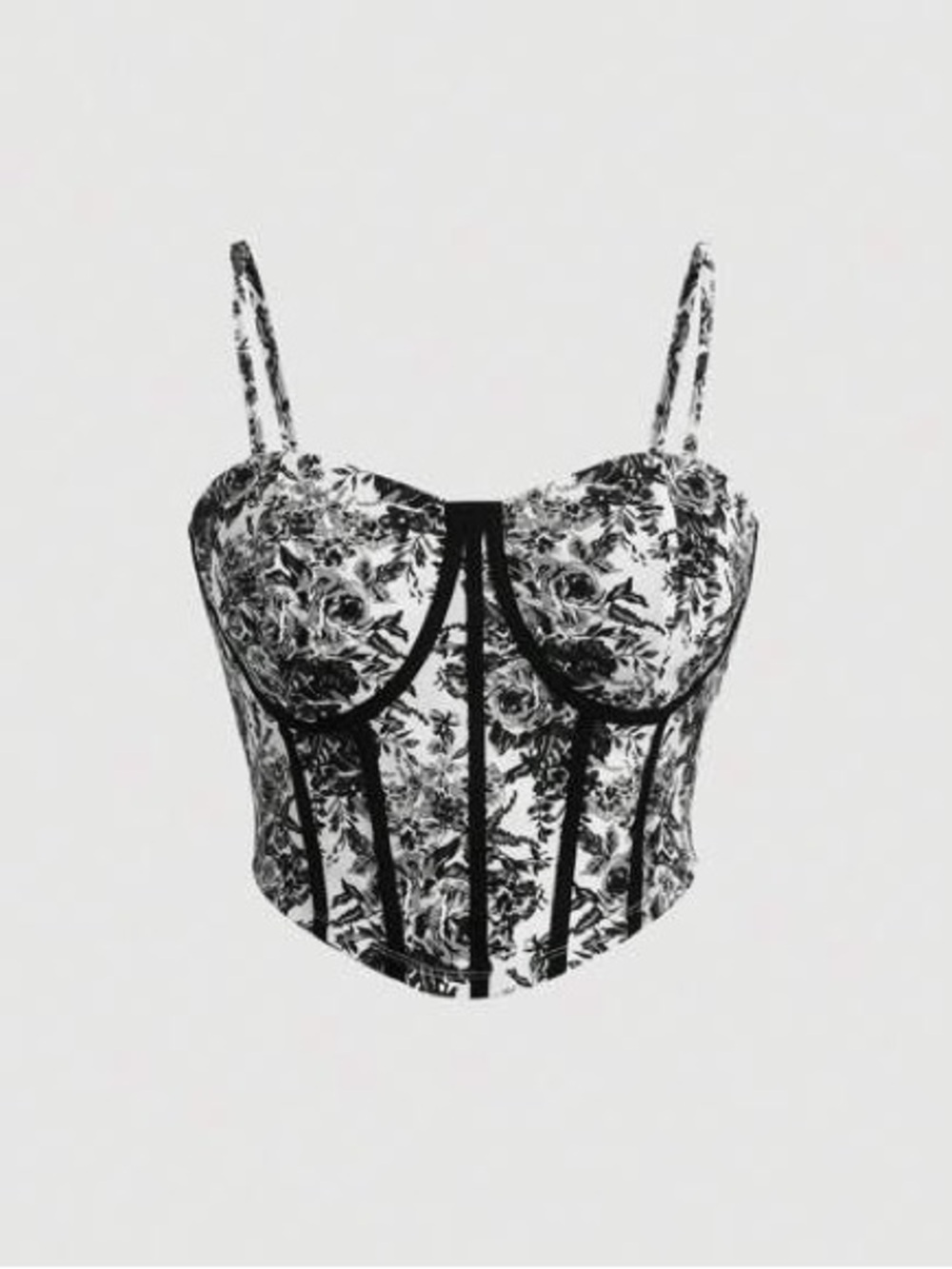 SHEIN MOD Plus Floral Print Bustier Cami size 1XL